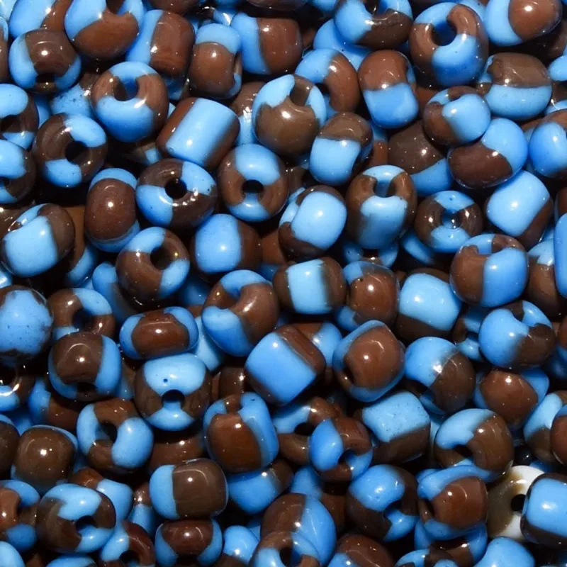 MIÇANGAO 3.6MM (6/0) VIDRO COM 450GR 463M - Azul/Marrom
