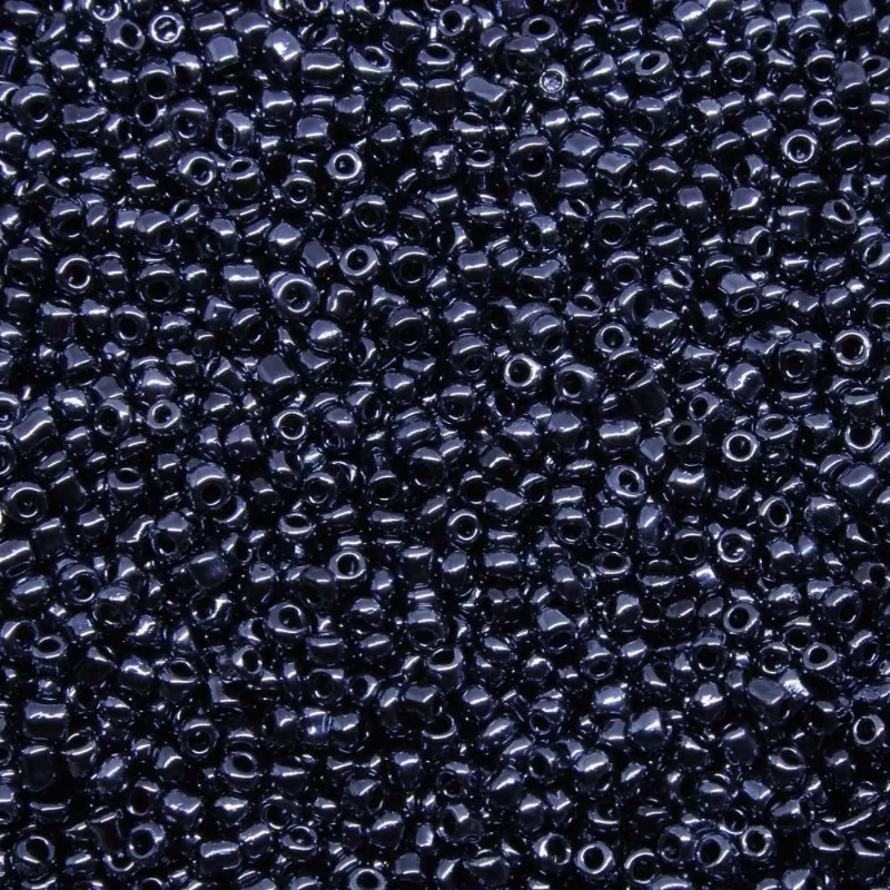 Miçanguinha 1.9Mm (12/0) Em Vidro Com 450Gr 129 - Grafite Azulado -129