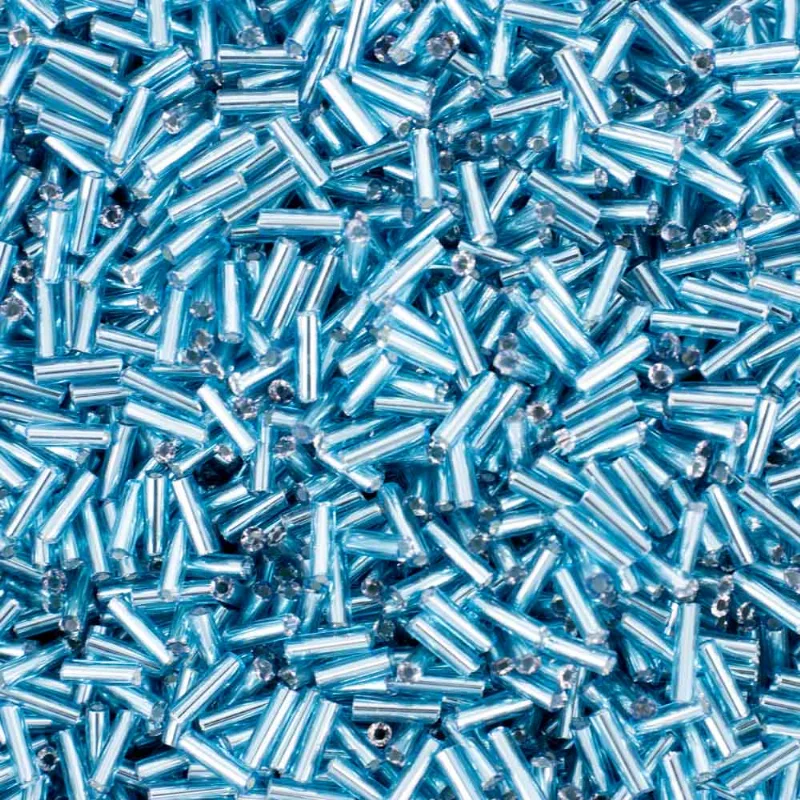 Canutilho 06Mm Em Vidro Com 450G 023M - Azul Claro 23B