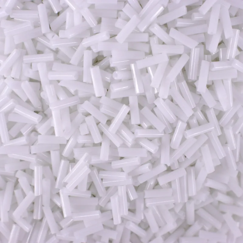 Canutilho 06Mm Em Vidro Com 450G 041 - Branco Opaco 41