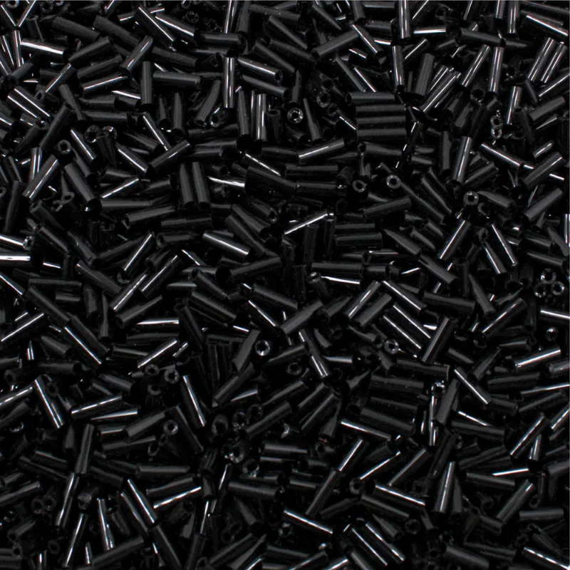 Canutilho 06Mm Em Vidro Com 450G 049M - Preto