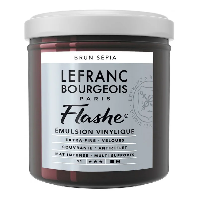 Tinta Acrílica Flashe 125ml S1 107 Sepia Lefranc & Bourgeois