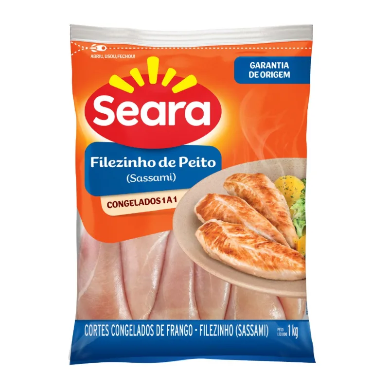 Filezinho de Frango Sassami Seara IQF 1kg - Seara