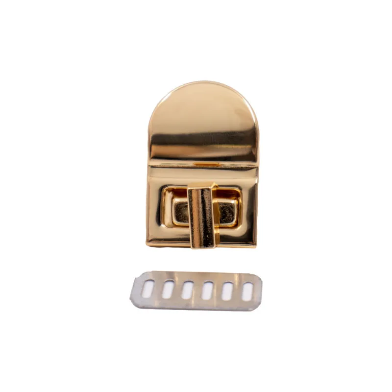 Fecho Torniquete Para Bolsa 35X24mm Em Ferro Com 12 Peças 073 - Dourado