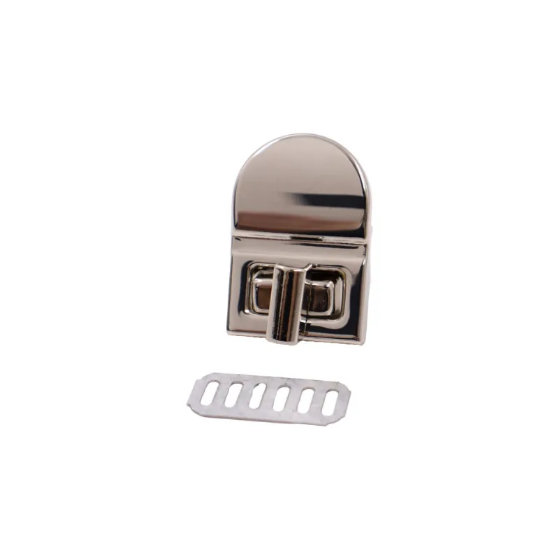 Fecho Torniquete Para Bolsa 35X24mm Em Ferro Com 12 Peças 074 - Niquel