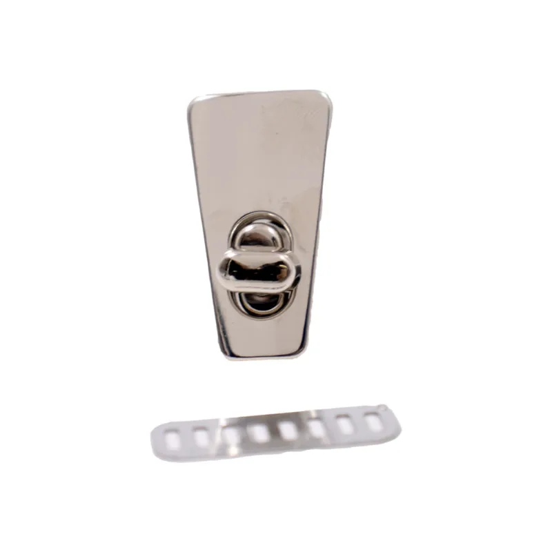 Fecho Torniquete Para Bolsa 49X28mm Em Ferro Com 12 Peças 074 - Niquel