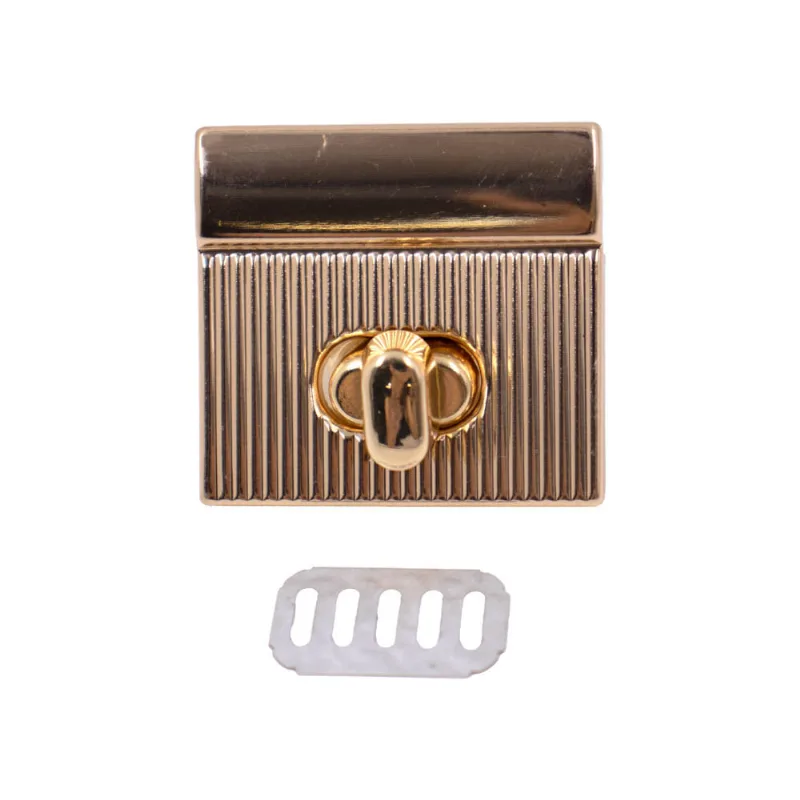 Fecho Torniquete Para Bolsa 40X37mm Em Ferro Com 12 Peças 073 - Dourado