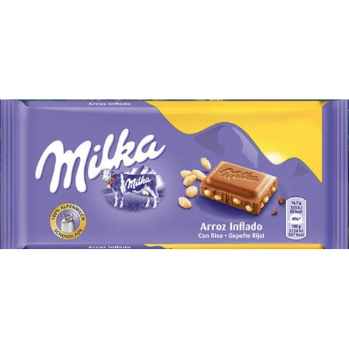 Chocolate Milka Rice Crisp 100g - MILKA