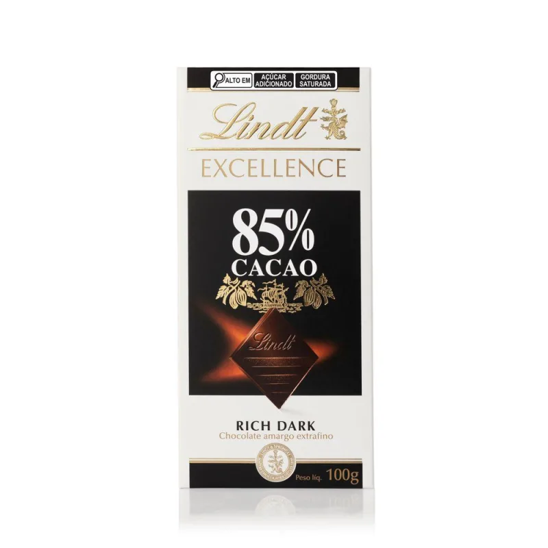 Chocolate Lindt Excellence Barra 85% Dark 100g - Lindt