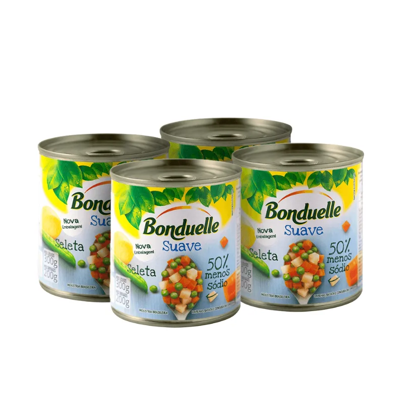 Seleta Suave Bonduelle Pack 4 Unidades 200g Cada