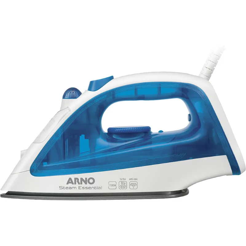 Ferro de Passar Roupa Arno Steam Essential FE20 Vapor Spray Azul 127V