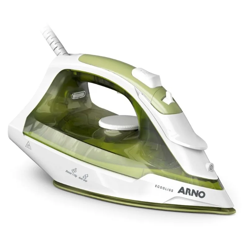 Ferro De Passar a Vapor Arno Ecogliss Verde e Branco FEC2