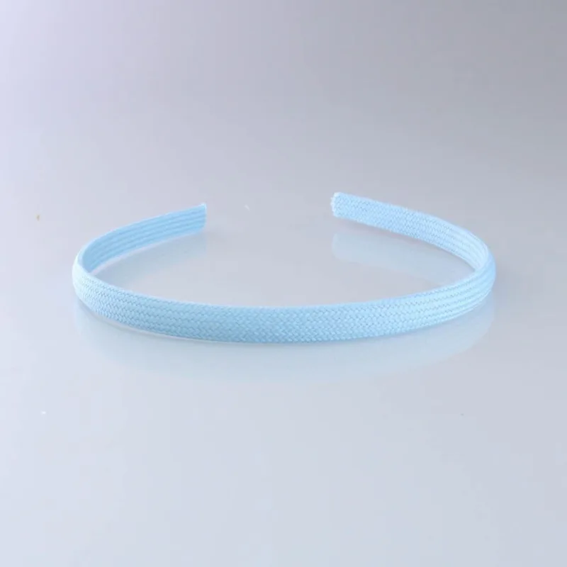 TIARA PARA BRINDE SEM DENTE 10MM ENCAPADA EM ALGODAO COM 12 UNIDADES 014T - Azul Bege
