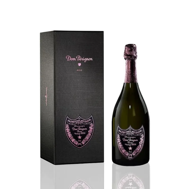Champagne Vintage Brut Rosé com cartucho dom pérignon 750ml
