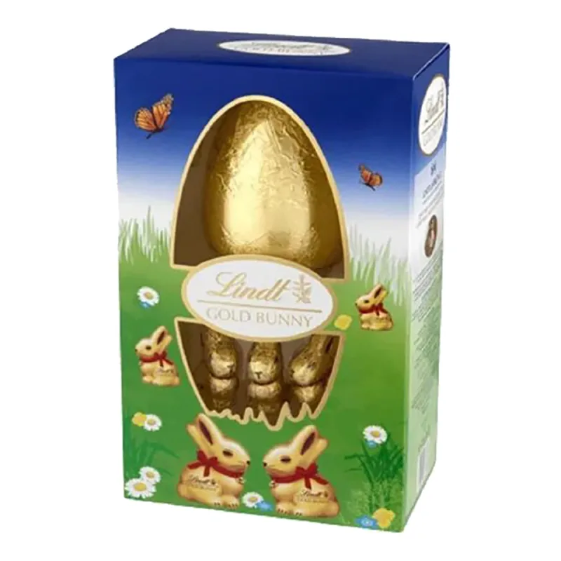Ovo de Páscoa Lindt Gold Bunny Chocolate Ao Leite Caixa 125g - LINDT