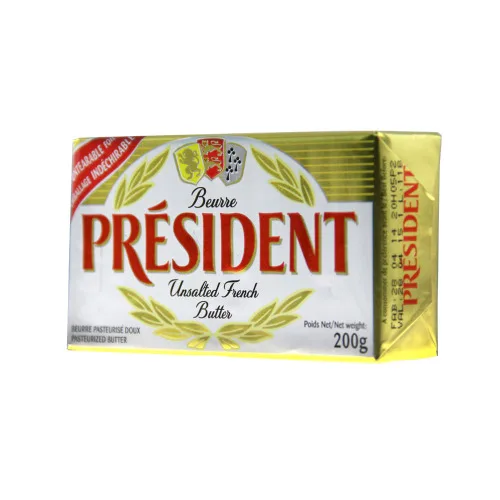 Manteiga Extra Sem Sal Président Gastronomique Tablete 200g - PRESIDENT