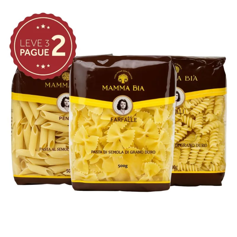 Macarrão Italiano Al Bronze Mamma Bia Leve 3 Pague 2 KIT PRONTO - Mamma Bia