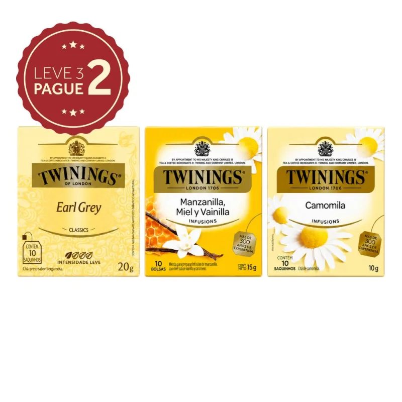 Chá Twinings Sabores Leve 3 Pague 2 KIT PRONTO - Twinings
