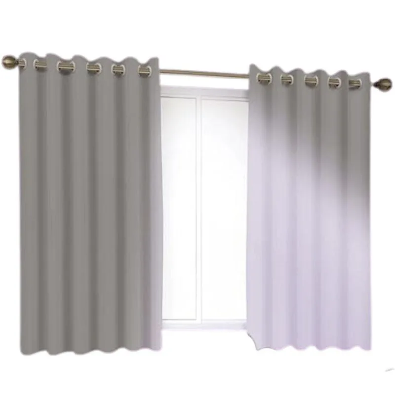 Cortina Blackout Cinza Com Ilhós 200cm X 140cm Corta Luz