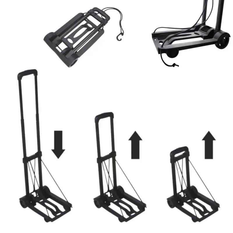 Carrinho Plataforma de Mão Dobrável com 2 Rodas para Carga - GLOBALMIX