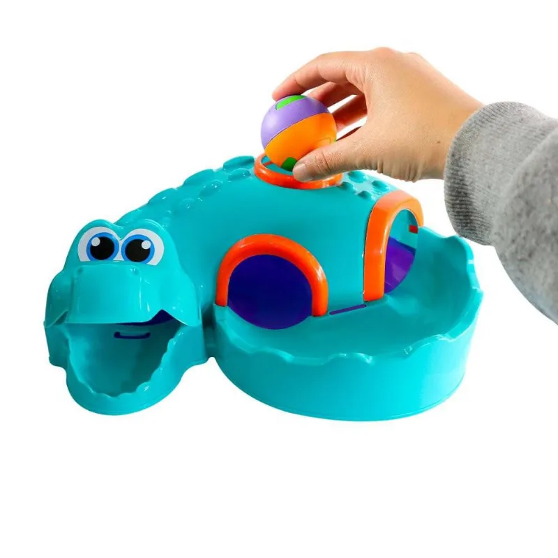 Túnel de Jacaré com Bolinha Chocalho Super Didático e Divertido para Coordenação Motora Brinquedo Infantil