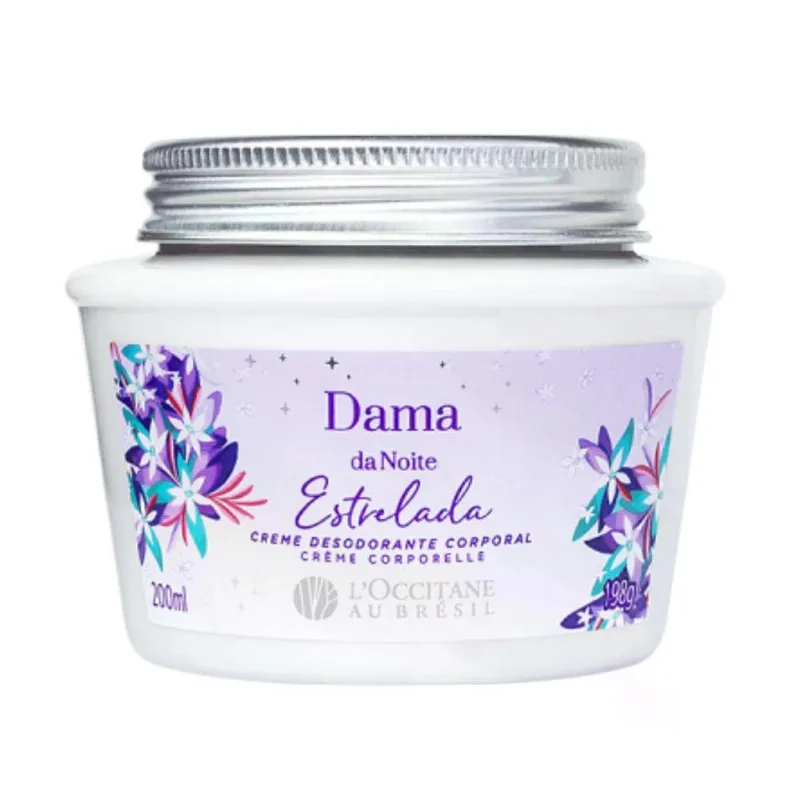 Creme Desodorante Corporal Dama da Noite Estrelada L'Occitane Au Brésil 200ml