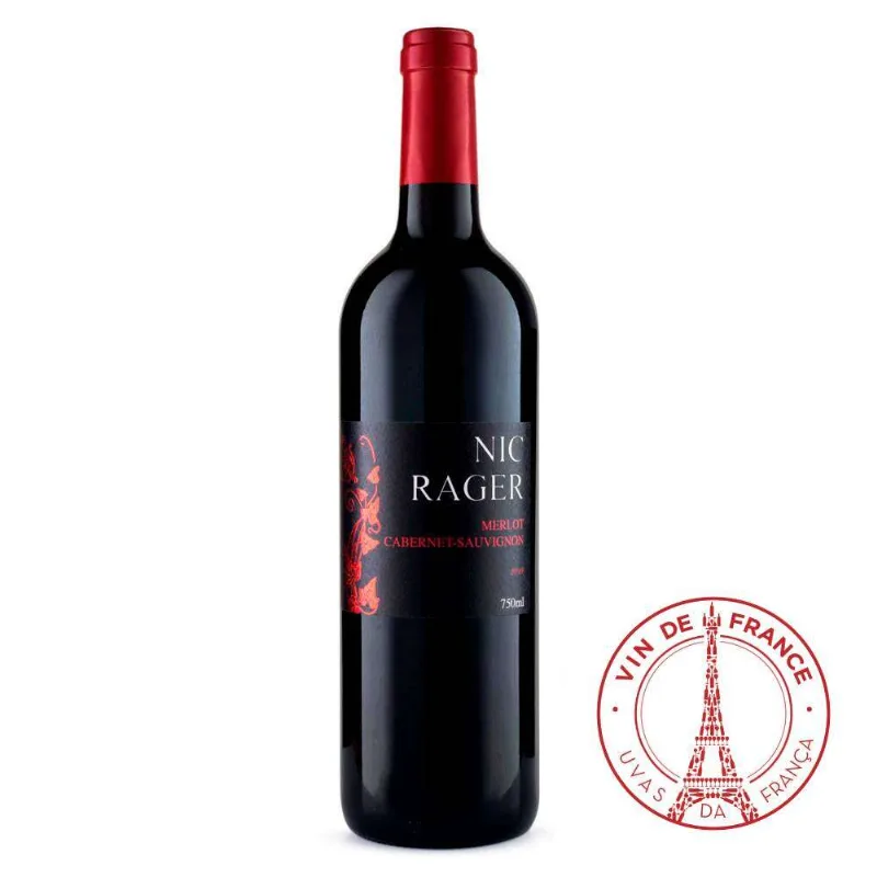 Vinho Tinto Francês Nic Rager Red Blend Garrafa 750ml