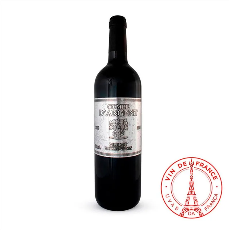 Vinho Tinto Francês Combe D'Argent Merlot Garrafa 750ml