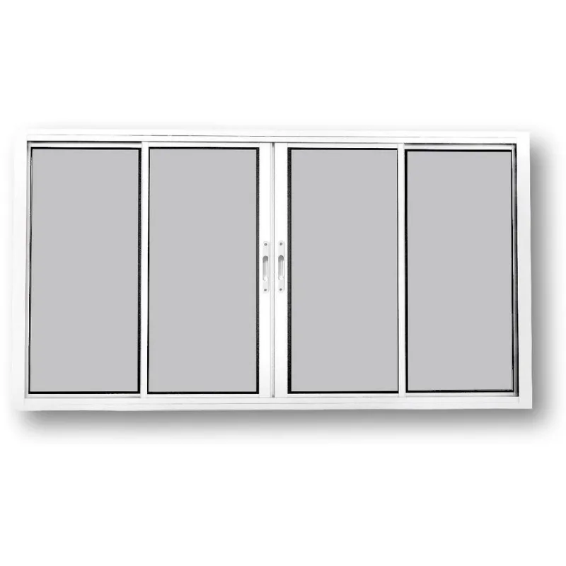 Vitrô de Alumínio Brasil 10020 120x100x6cm Branco 4 Folhas Sem Grade