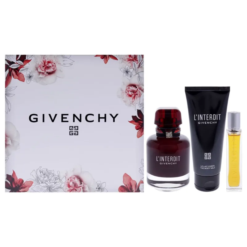 Conjunto de presentes de perfume Givenchy L'Interdit para mulheres 80 ml edp