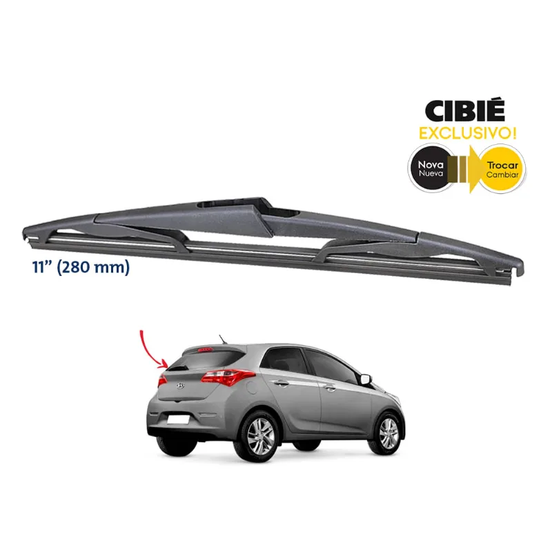 Palheta Cibié Plus Traseira 11" 581444 HB20 13/ Valeo