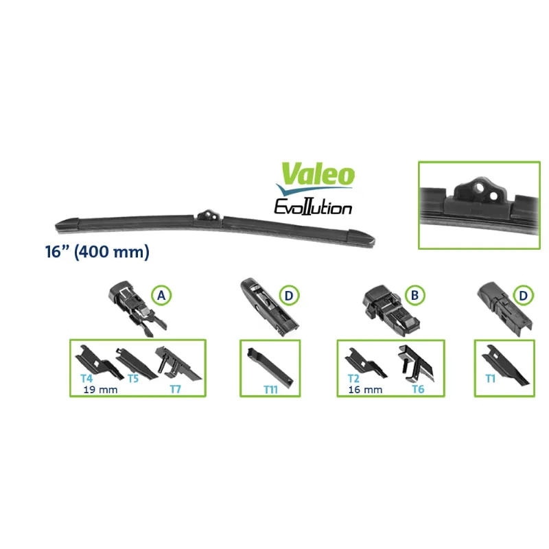 Palheta Evollution Uniclick 16" 583701 Universal Valeo