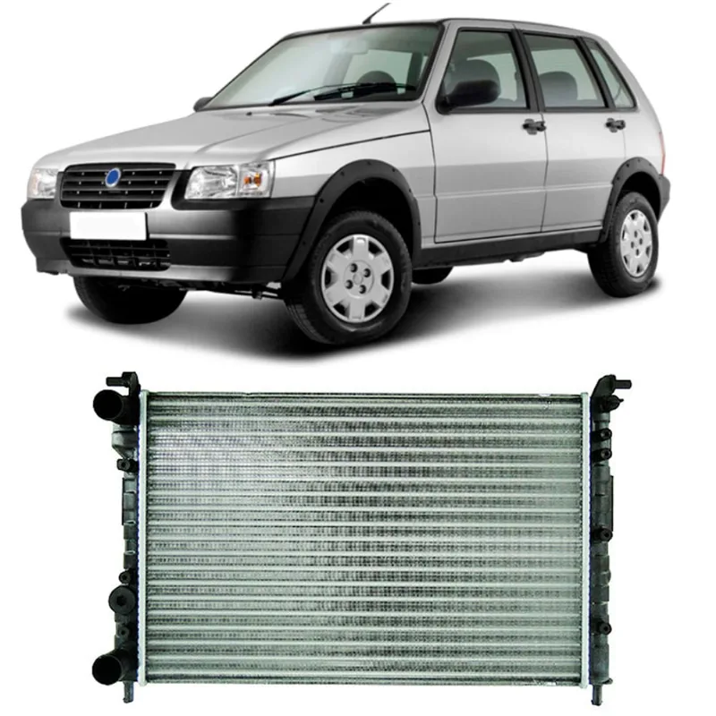 Radiador De Motor Valeo 732964R Fiat Uno Fiorino Manual Com Ar
