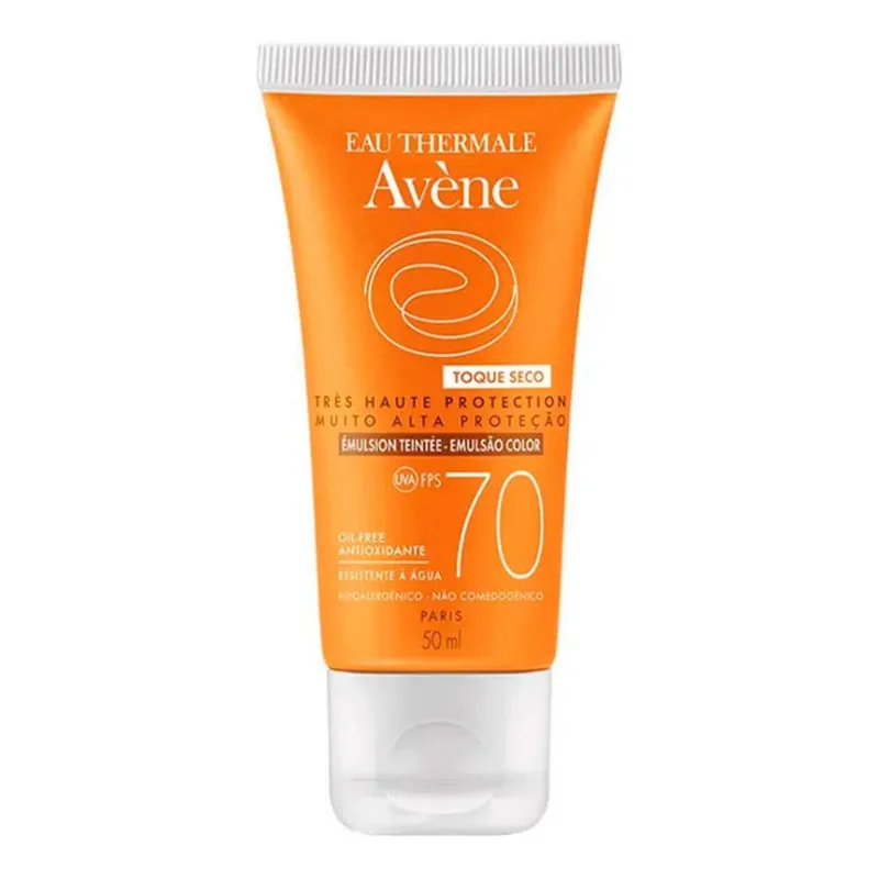 Protetor Solar Avène Toque Seco Emulsão Color FPS70 50ml