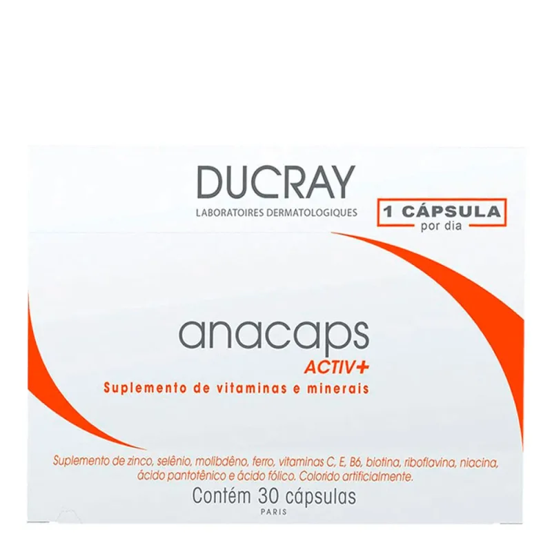 Suplemento Vitamínico Mineral Ducray Trio Anacaps Activ+ 90 Cápsulas - Ducray