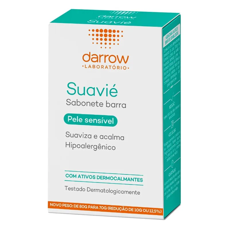sabonete em barra darrow suavie pele sensivel 70g - Não Informado