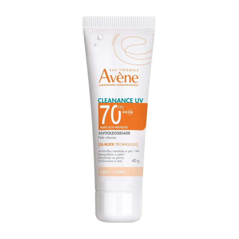 Protetor Solar Facial Avène Cleanance UV Antioleosidade FPS70 Tom 1 Claro 40g - Avene
