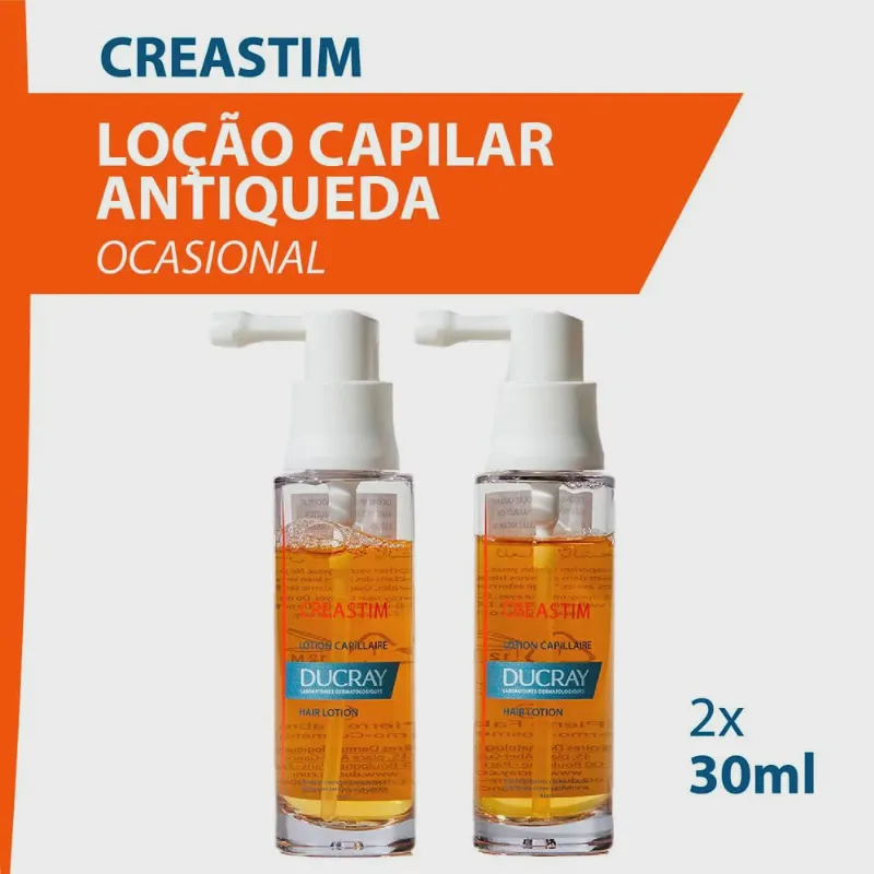 Creastim Ducray Loção Capilar Antiqueda com 2 Unidades de 30ml cada Creastim Ducray Loção Capilar Antiqueda
