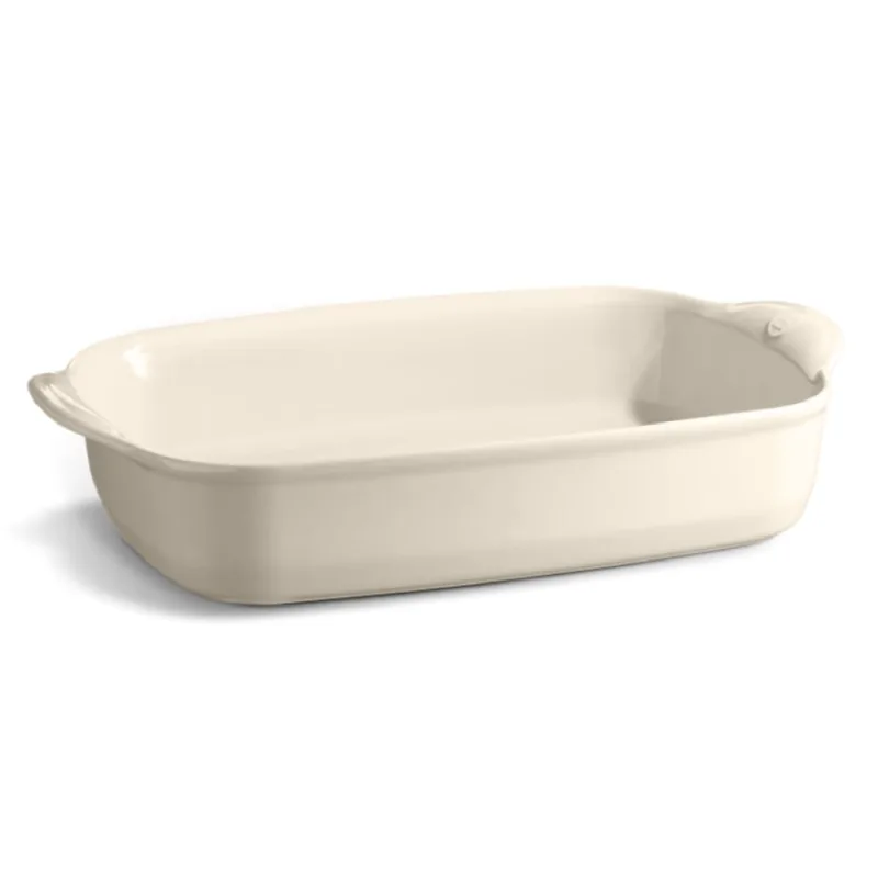 TRAVESSA RETANGULAR EMILE HENRY 42CM EM CERÂMICA AREIA 33010302 - Emile Henry