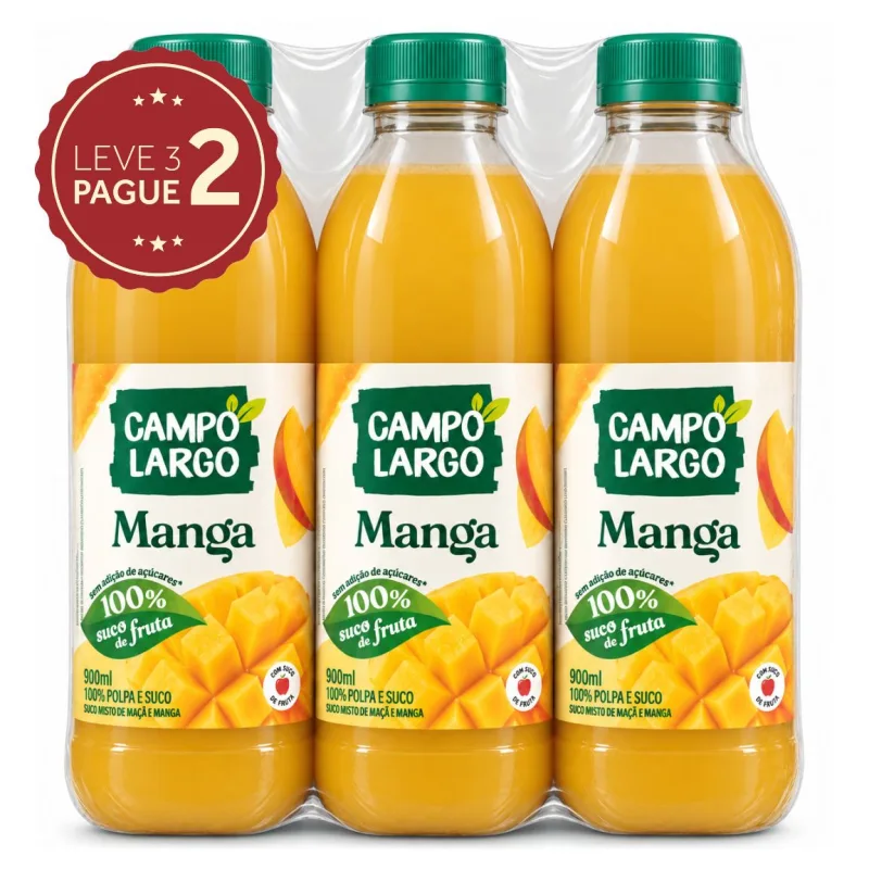 Suco Campo Largo Manga e Maçã 900ml Leve 3 Pague 2 KIT PRONTO - Campo Largo