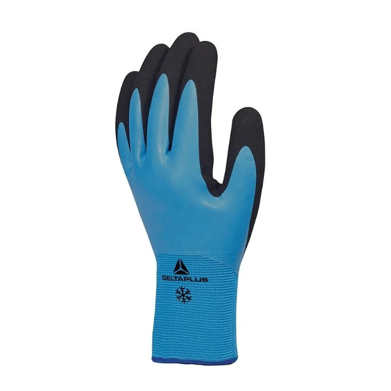 Luva de Segurança Acrílico Latex Azul 9 Deltaplus VV736BL09 VV736BL09