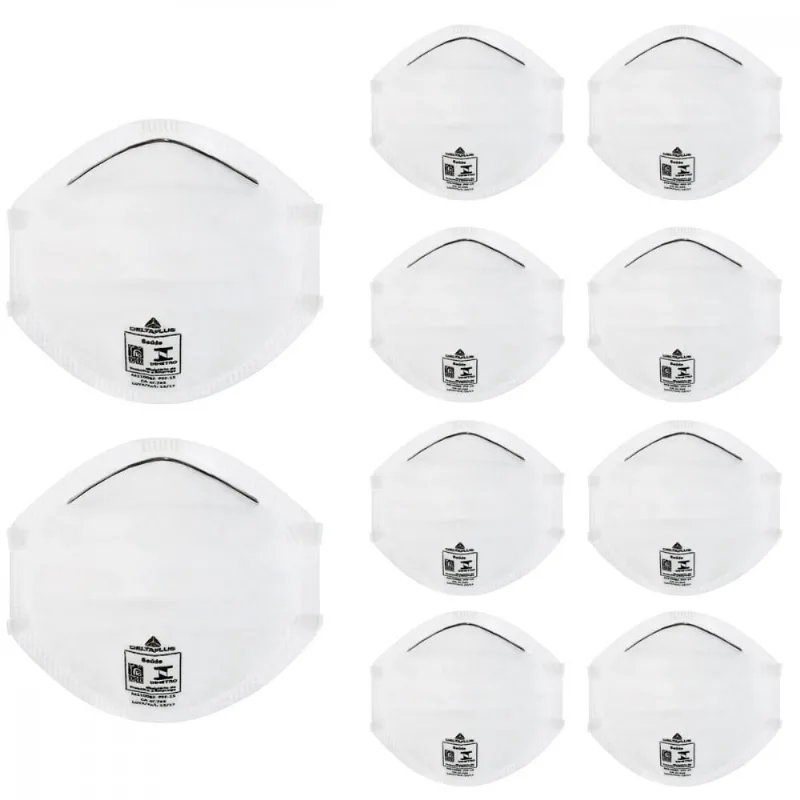 Kit 10 Máscaras contra poeiras e névoas sem válvula PFF1 - confort - Delta Plus