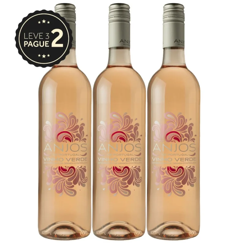 Vinho Português Quinta da Lixa Anjos de Portugal Rosé 750ml Leve 3 Pague 2 KIT PRONTO - Quinta da Lixa