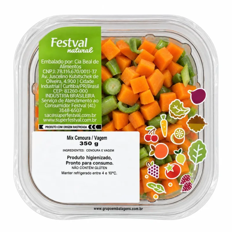 Mix Cenoura e Vagem Festval 350g - Festval