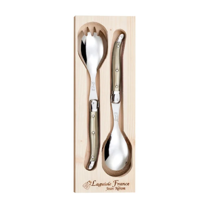 2 Talheres Laguiole para Salada Inox Coutelerrie Neron Champagne
