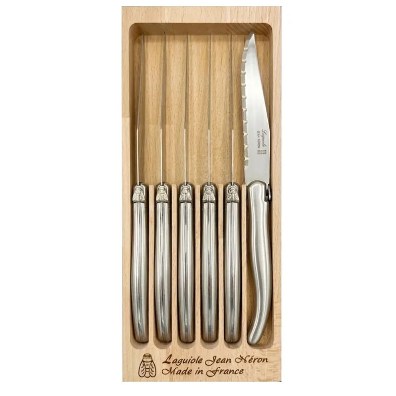 6 Facas em Inox Coutelerrie Jean Néron Laguiole