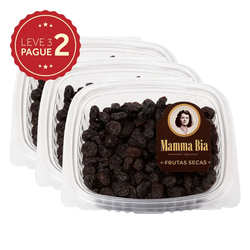 Uva Passa Preta Mamma Bia 150g Leve 3 Pague KIT PRONTO - GERAL