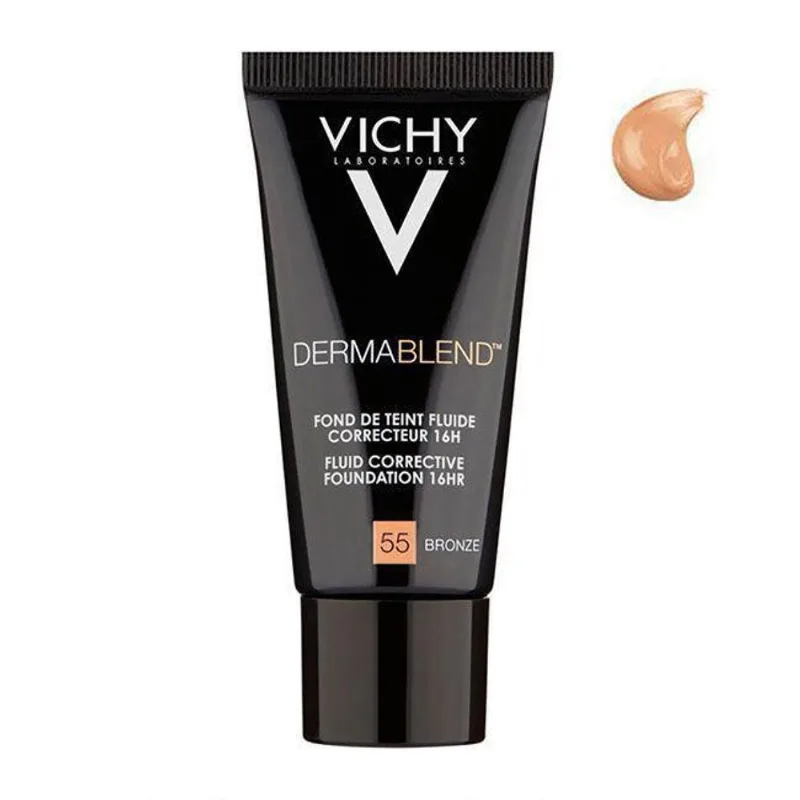 Vichy Dermablend Base Alta Cobertura 30Ml Cor 55 Bronze