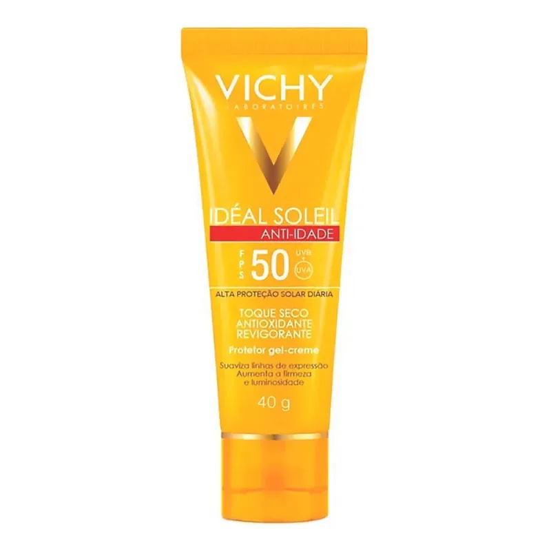 Protetor Solar Facial Vichy Idéal Soleil Anti-idade FPS50 40g - Vichy
