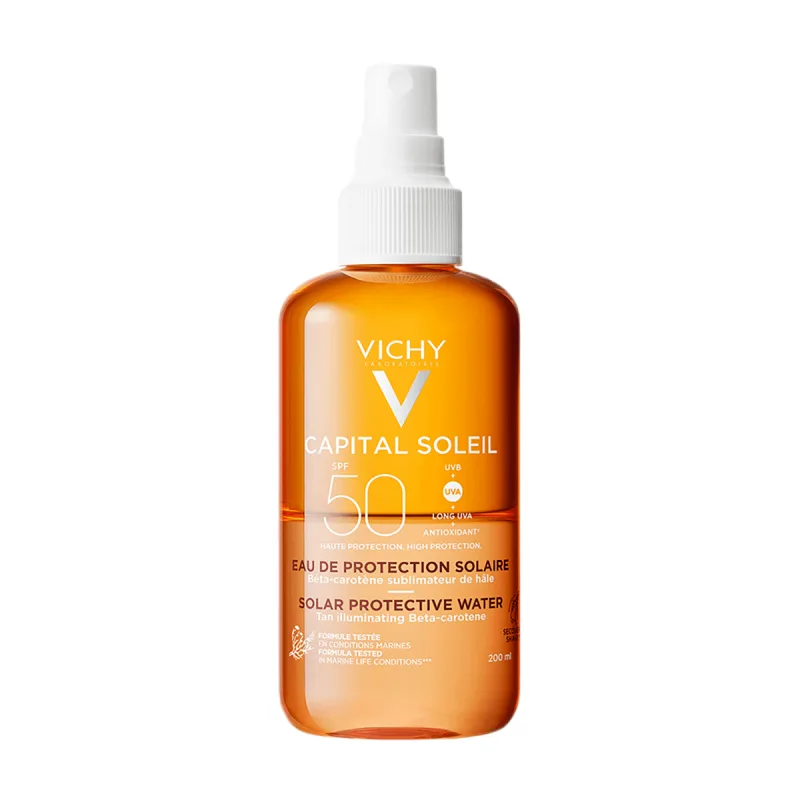 Água Solar Vichy Capital Soleil Iluminadora FPS50 200ml - Capital Soleil